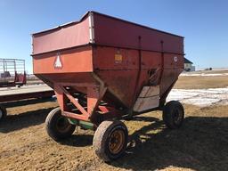 J&M 350 Bu. Gravity Wagon w/ John Deere 1075 Running Gear