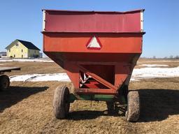 J&M 350 Bu. Gravity Wagon w/ John Deere 1075 Running Gear