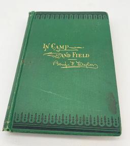 RARE SIGNED Pictures of Life in Camp and Field Benjamin F. Taylor (1875) CIVIL WAR