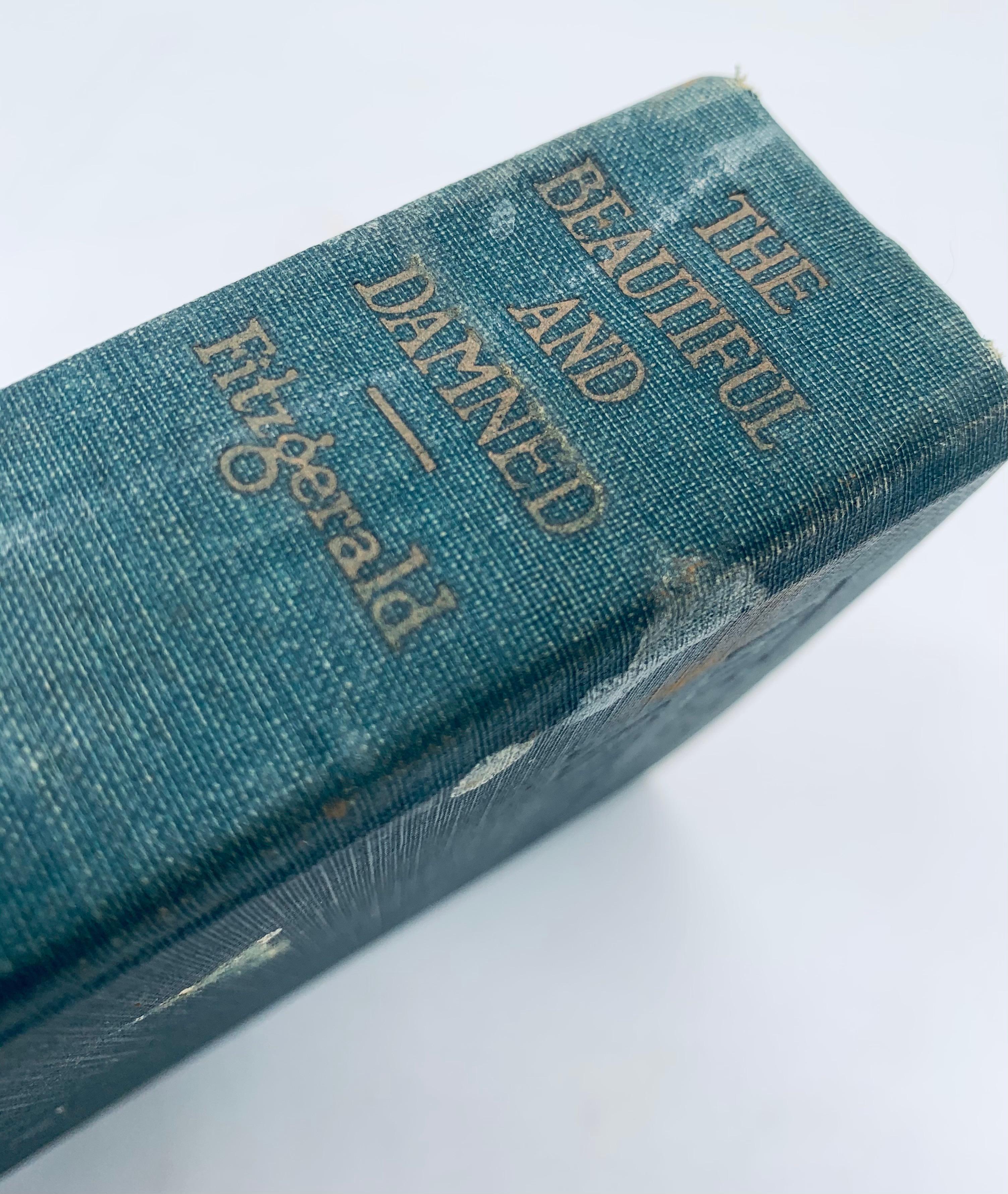 RARE The Beautiful and the Damned (1922) First Edition by F. SCOTT FITZGERALD