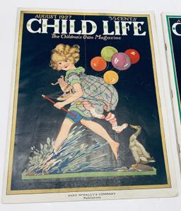 Two Copies of CHILD LIFE MAGAZINE (c.1920) Nice Covers