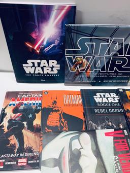 COLLECTION of STAR WARS Books - BATMAN - Captain America & More