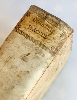 RARE Q. Horatius Flaccus (1728) Full Vellum Hardcover