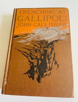 THREE Military Books on WW1 including Trenching At Gallipoli (1917)