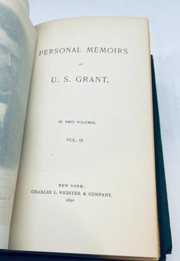 Personal Memoirs of U. S. GRANT (1892) Two Volume Complete Set