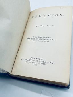 ENDYMION By the Right Honourable The Earl of Beaconsfield (1880)