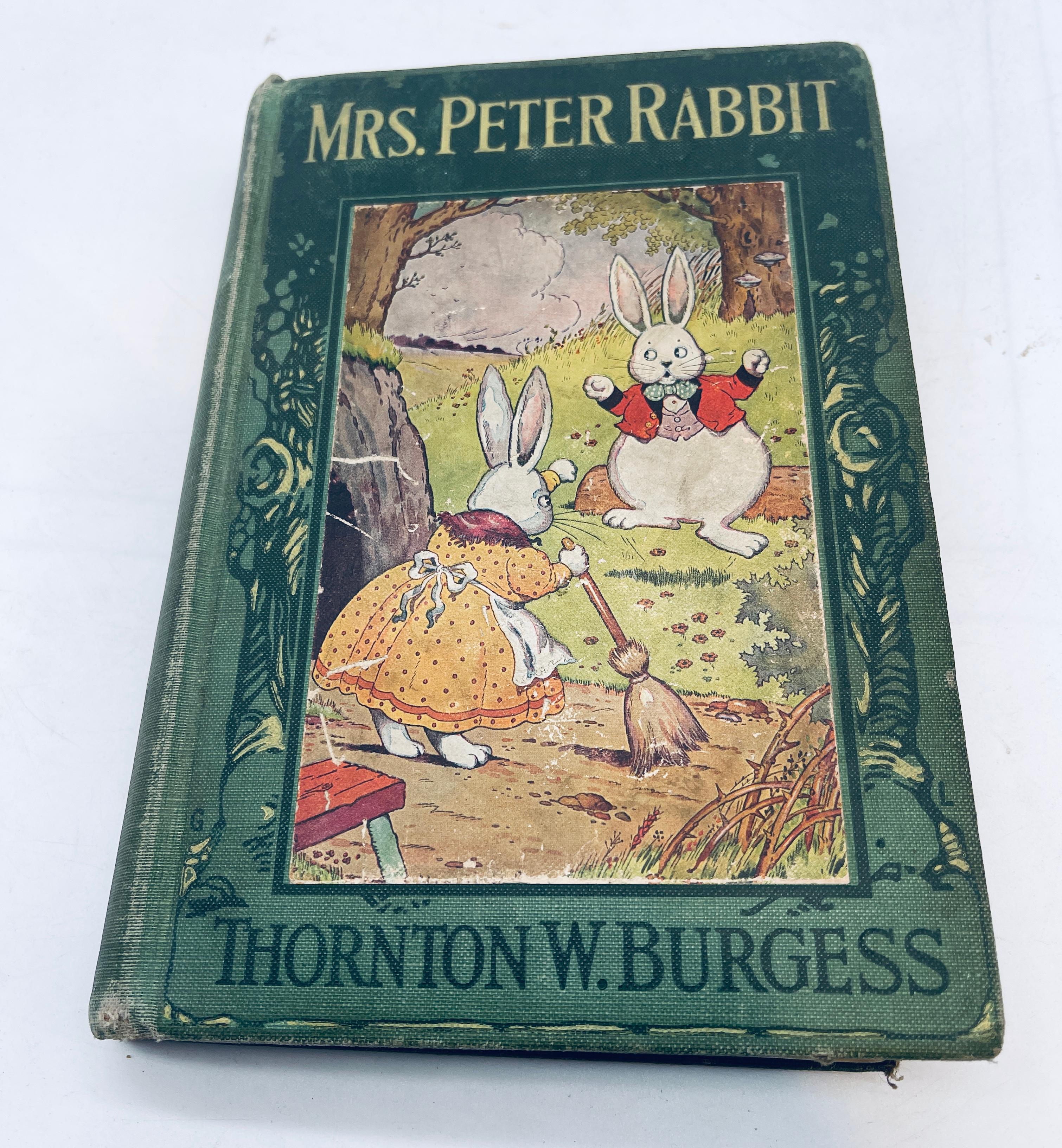 RARE MRS. PETER RABBIT by Thornton W. Burgess (1919) Illustrated