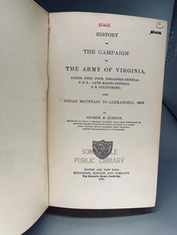 History of the Campaign of the Army of Virginia, Under John Pope, Brigadier-General U.S.A (1889)