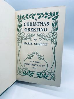 A CHRISTMAS GREETING by Marie Corelli (1903) Decorative Binding