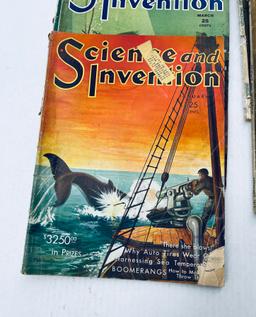 Seven Copies of SCIENCE and INVENTION Magazine from the 1920's