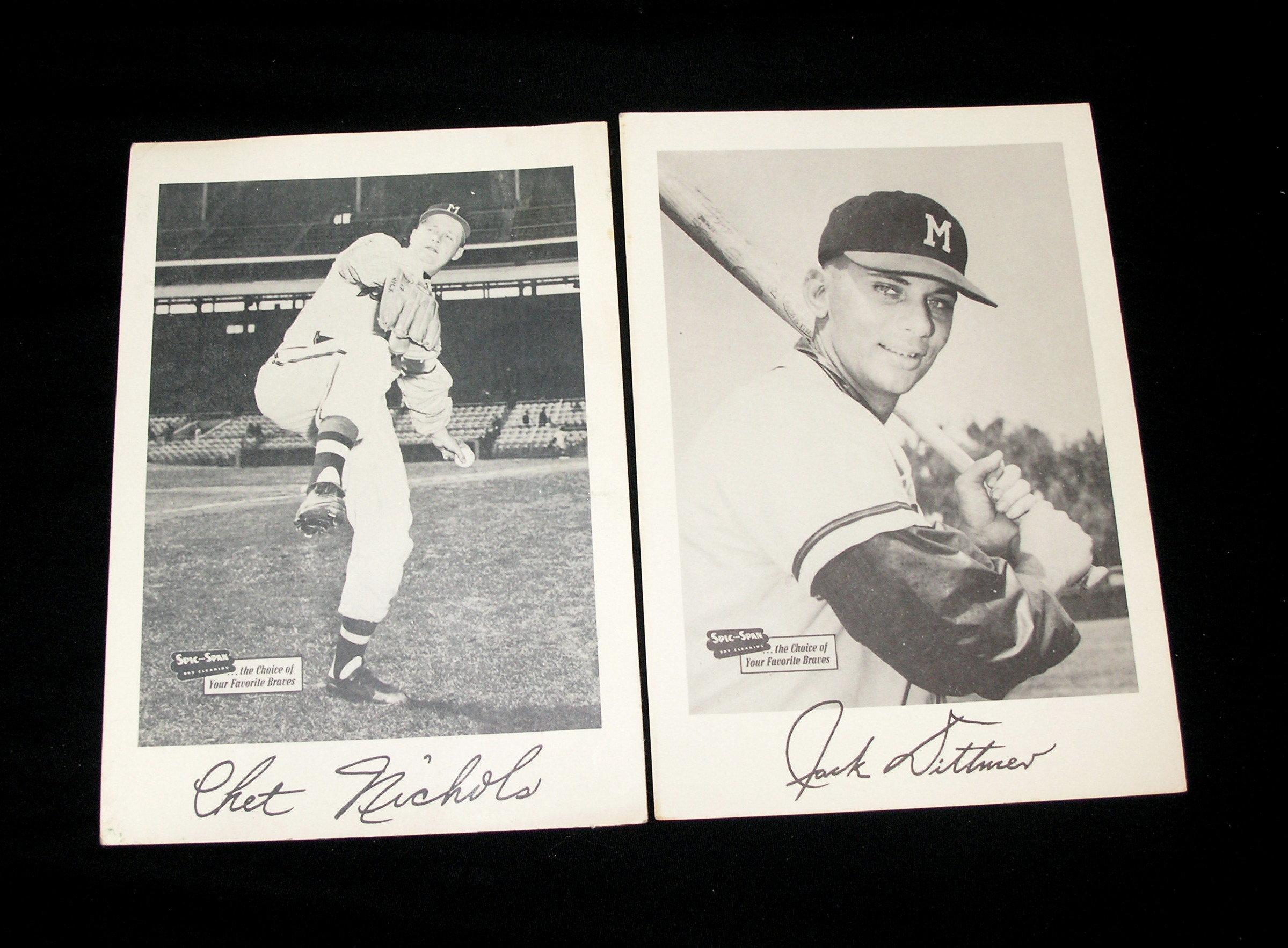 (19) Milwaukee Braves (Spic-Span) 8" x 10" Photos. Some where removed from