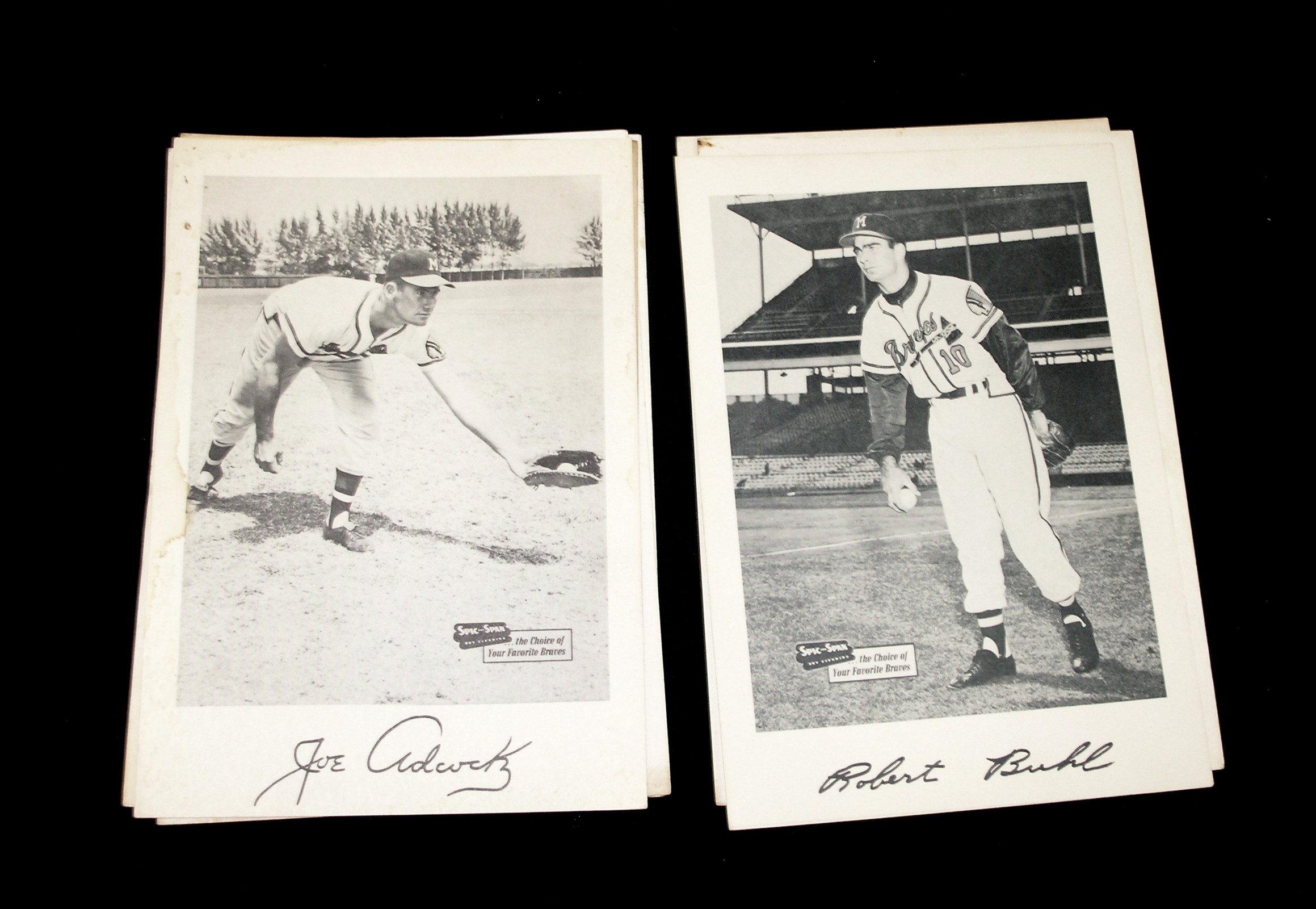 (19) Milwaukee Braves (Spic-Span) 8" x 10" Photos. Some where removed from