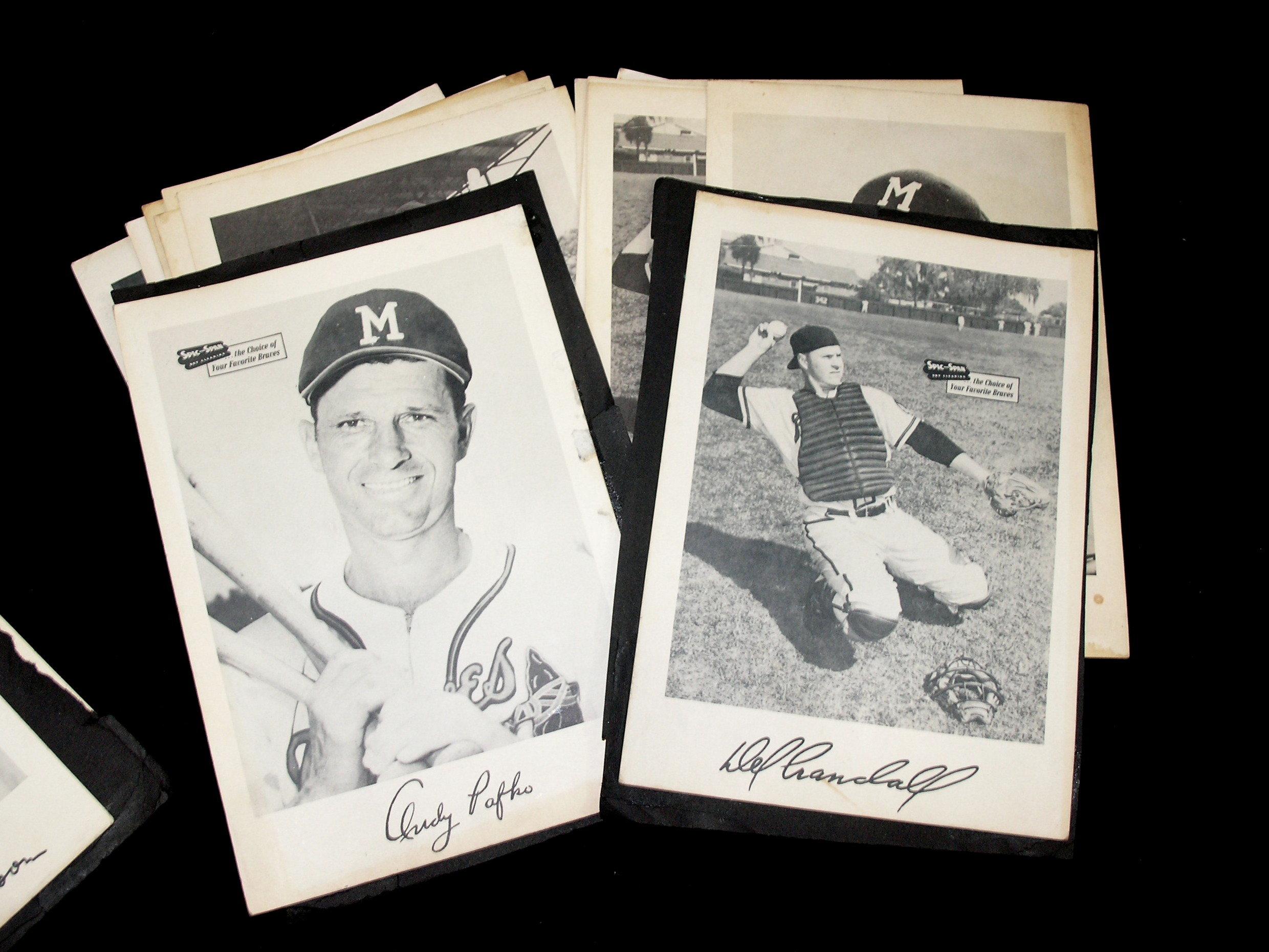 (19) Milwaukee Braves (Spic-Span) 8" x 10" Photos. Some where removed from