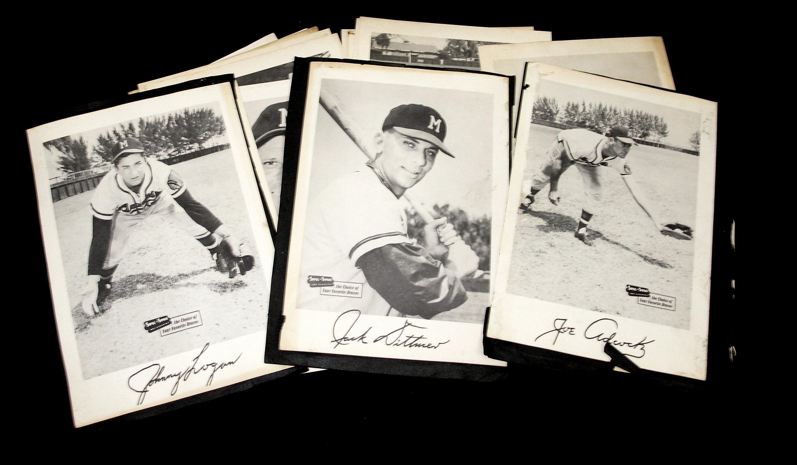 (19) Milwaukee Braves (Spic-Span) 8" x 10" Photos. Some where removed from