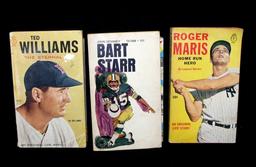 (11) 1950-1970's Sports Reference Books Lucky To Be A Yankee Joe Dimaggio B