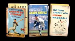 (11) 1950-1970's Sports Reference Books Lucky To Be A Yankee Joe Dimaggio B