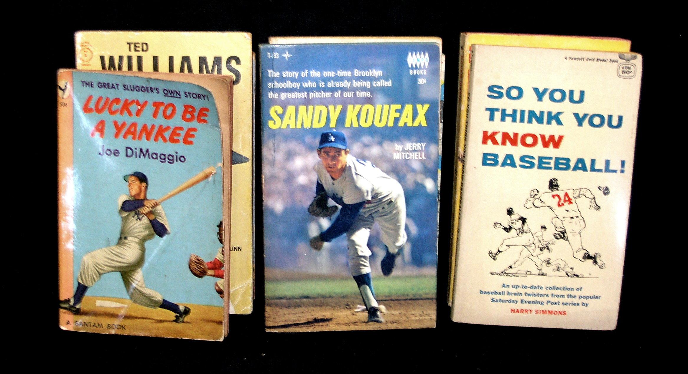 (11) 1950-1970's Sports Reference Books Lucky To Be A Yankee Joe Dimaggio B