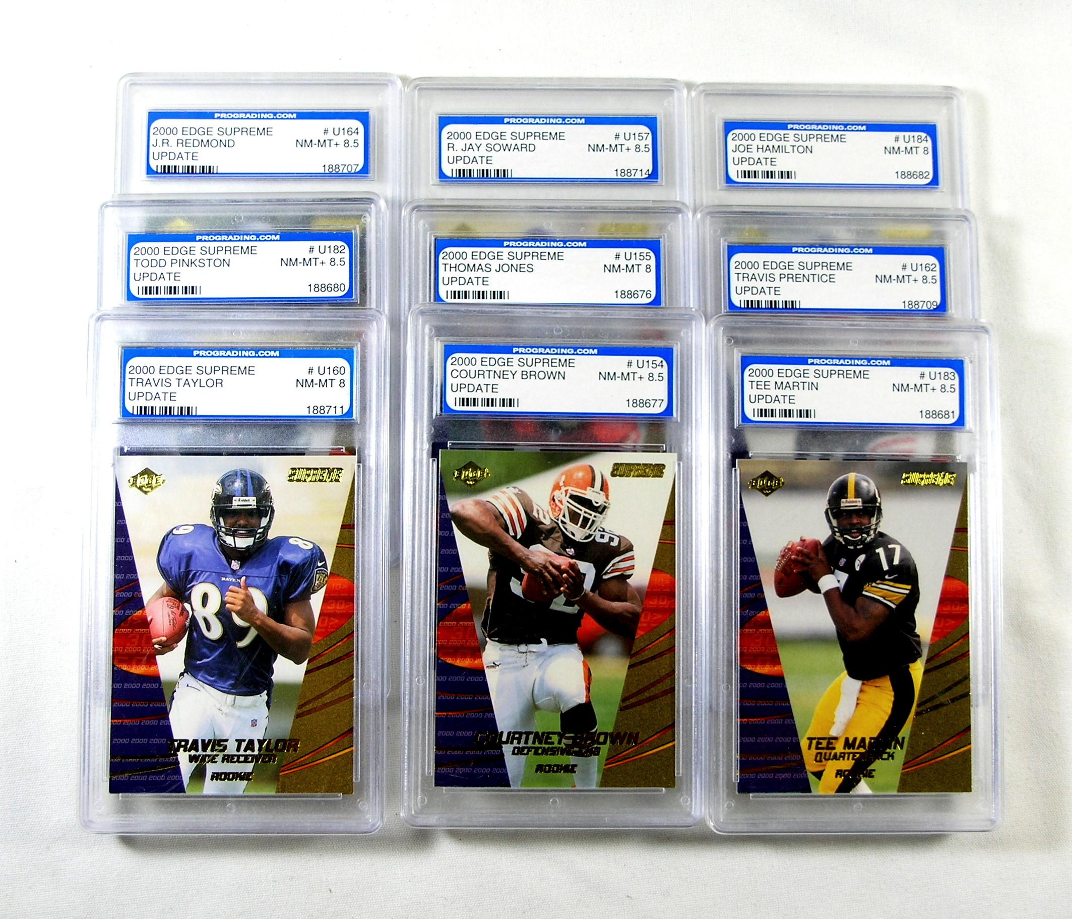 (9) Misc Graded Edge Football Cards