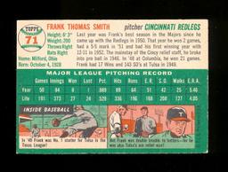 1954 Topps Baseball Card #71 Frank Smith Cincinnati Reds. EX to EX-MT+ Cond
