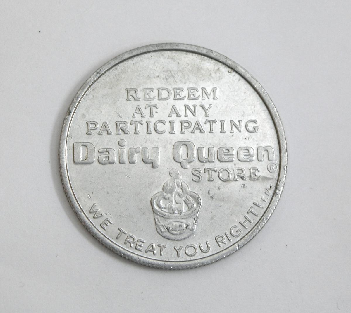 Dairy Queen Free Sundee Coin/Token. Redeem at any Participating Dairy Queen