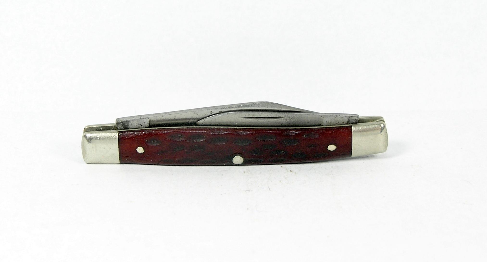 1940-1964 Case xx Serpentine Pen Jack Knife. Pattern 6233. Redbone Scales.