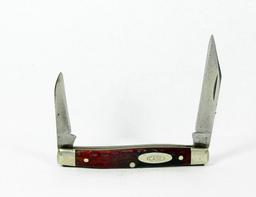 1940-1964 Case xx Serpentine Pen Jack Knife. Pattern 6233. Redbone Scales.