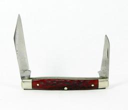 1940-1964 Case xx Serpentine Pen Jack Knife. Pattern 6233. Redbone Scales.