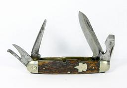 E.C. Simmons Keen Kutter 4-Blade Utility Jack Knife. Has Saber Ground Spear