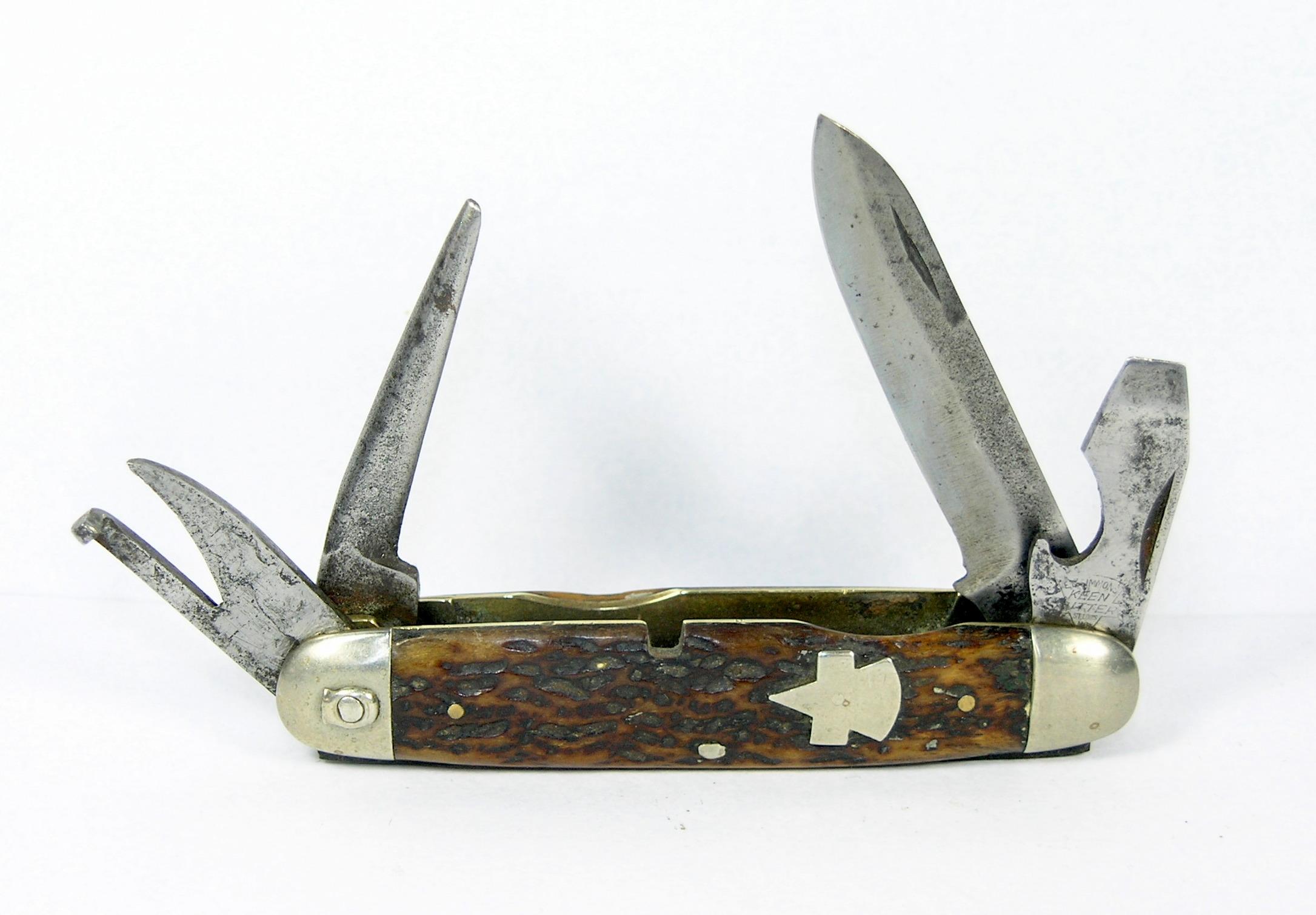 E.C. Simmons Keen Kutter 4-Blade Utility Jack Knife. Has Saber Ground Spear