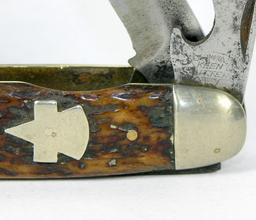 E.C. Simmons Keen Kutter 4-Blade Utility Jack Knife. Has Saber Ground Spear