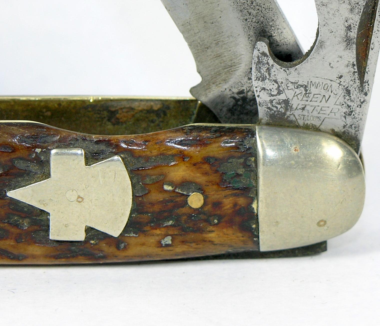 E.C. Simmons Keen Kutter 4-Blade Utility Jack Knife. Has Saber Ground Spear