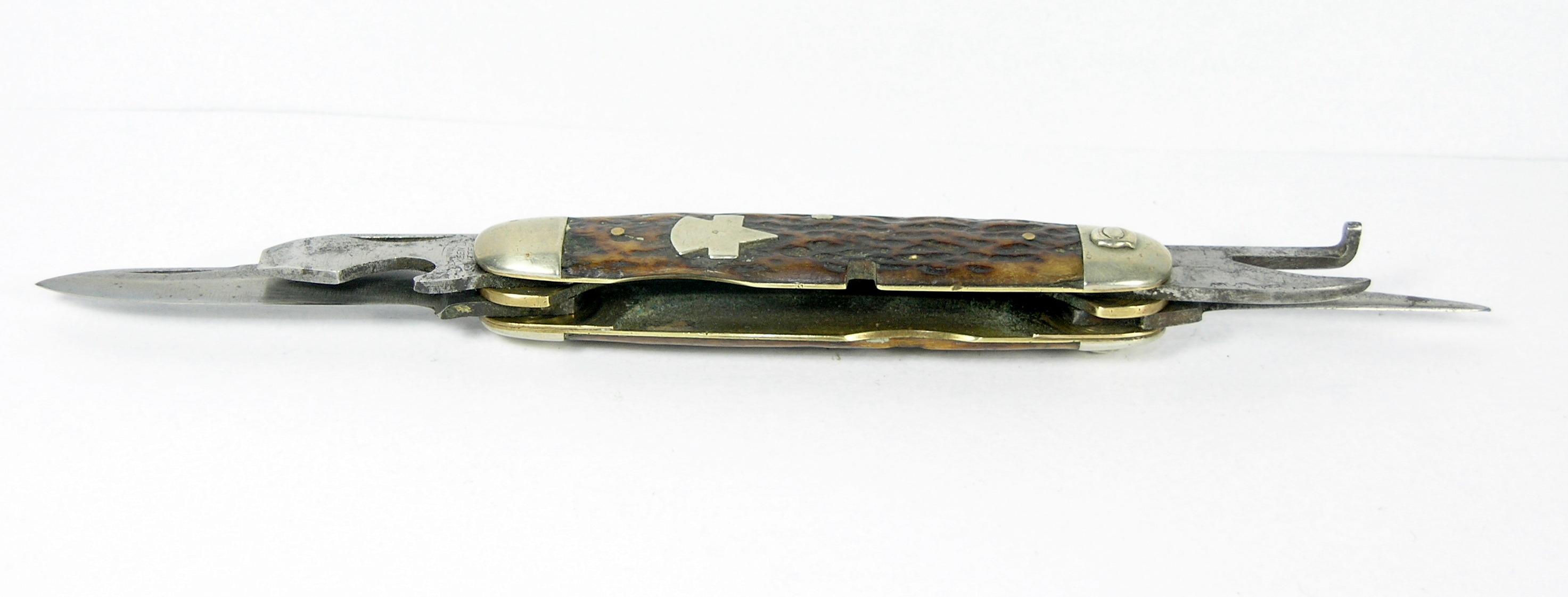 E.C. Simmons Keen Kutter 4-Blade Utility Jack Knife. Has Saber Ground Spear