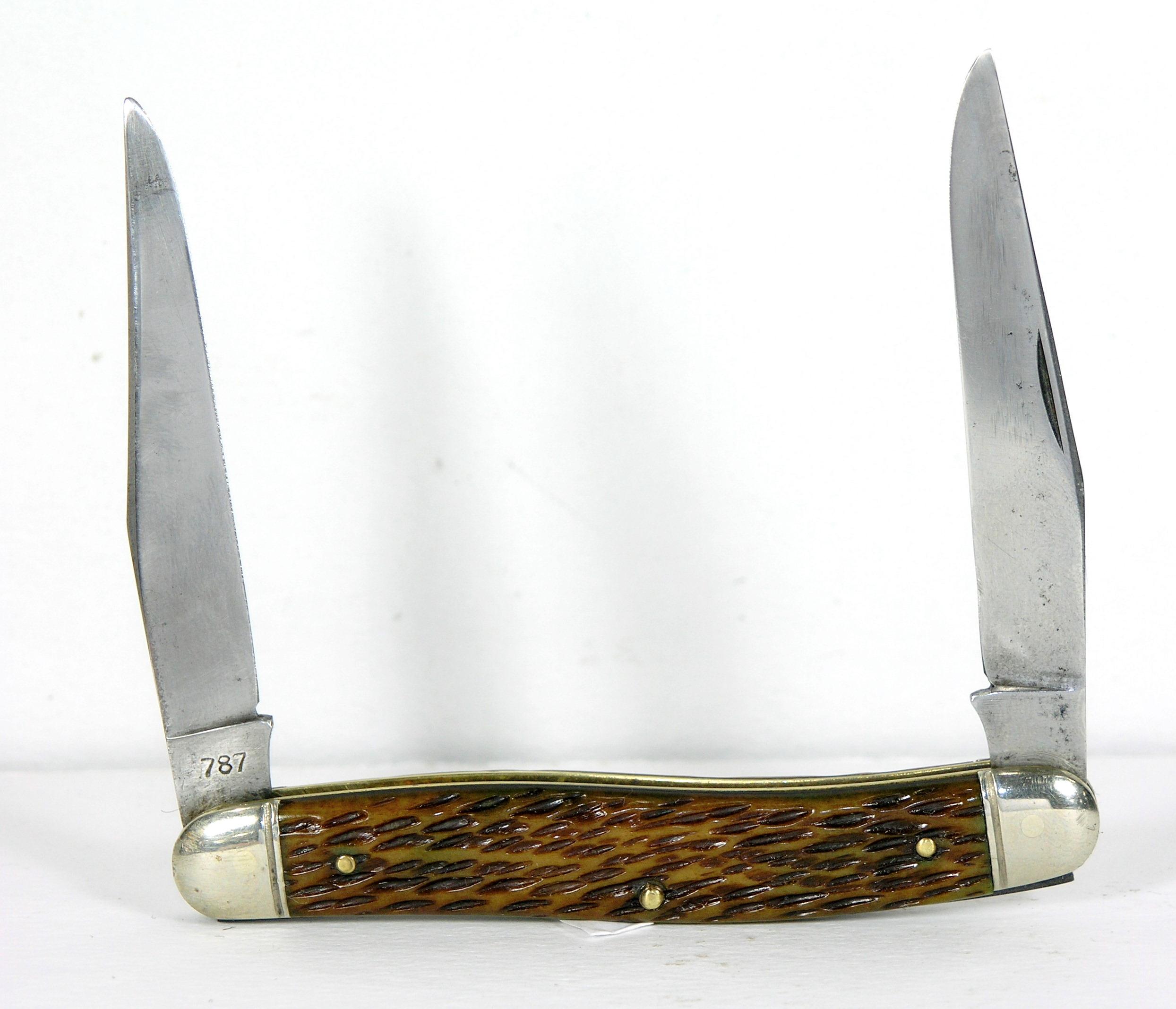 1940-1950's Schrade Walden, N.Y.U.S.A. #787  4" Muskrat Jack knife. Gorgeou