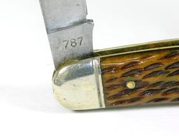 1940-1950's Schrade Walden, N.Y.U.S.A. #787  4" Muskrat Jack knife. Gorgeou