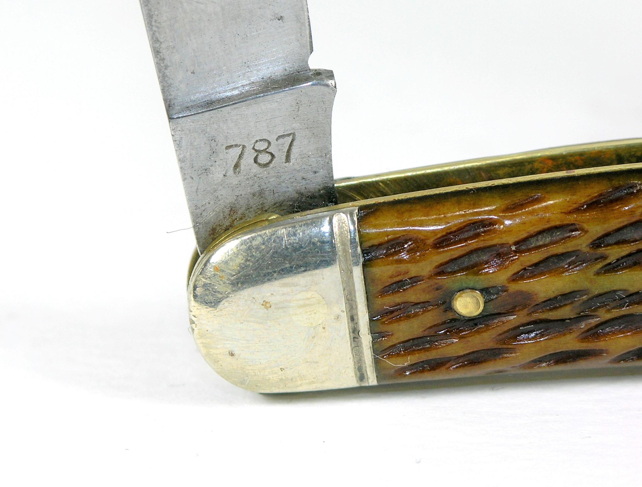 1940-1950's Schrade Walden, N.Y.U.S.A. #787  4" Muskrat Jack knife. Gorgeou