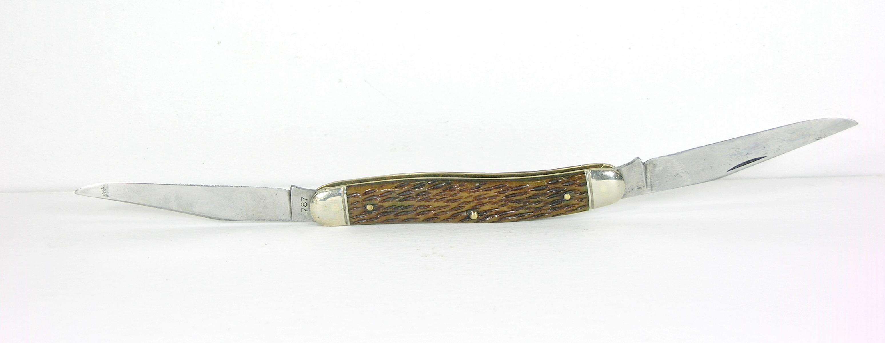 1940-1950's Schrade Walden, N.Y.U.S.A. #787  4" Muskrat Jack knife. Gorgeou