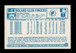 1977 Kelloggs Xograph 3D Baseball Card #51 of 57 Hall of Famer Rollie Finge