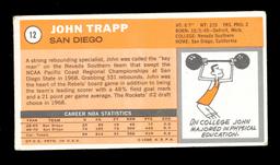 1970 Topps Basketball Card #12 John Trapp San Diego Rockets