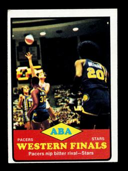 1973 Topps Basketball Card #206 ABA Western Finals Game Pacers vs Stars
