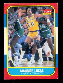 1986 Fleer Basketball Card #66 of 132 Maurice Lucas Los Angeles Lakers