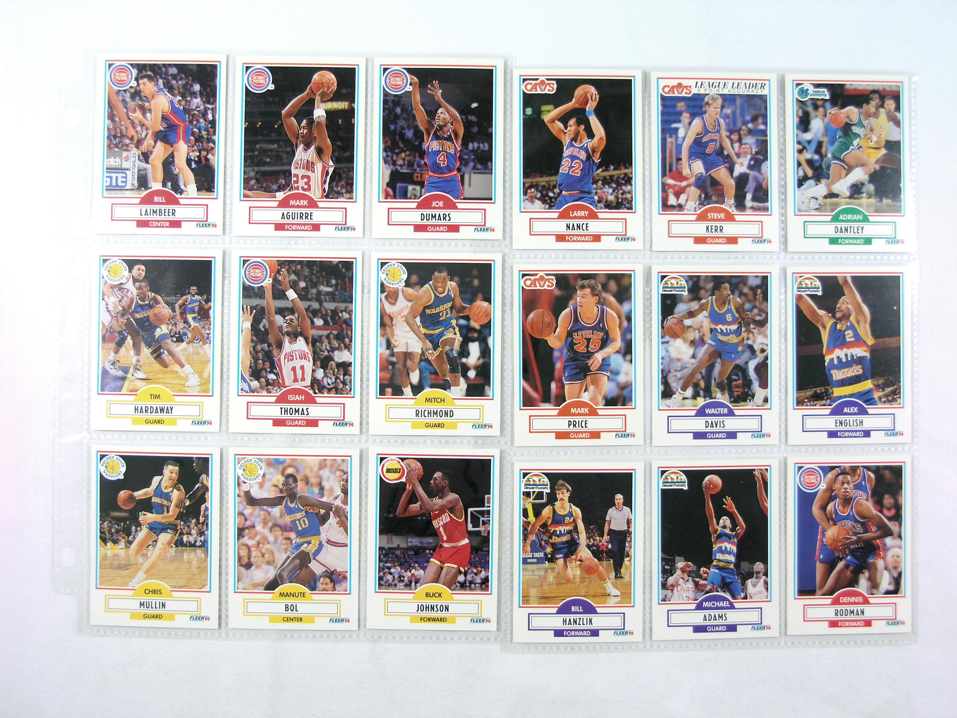 (139) 1990 Fleer Basketball Cards NM-Mint Conditions