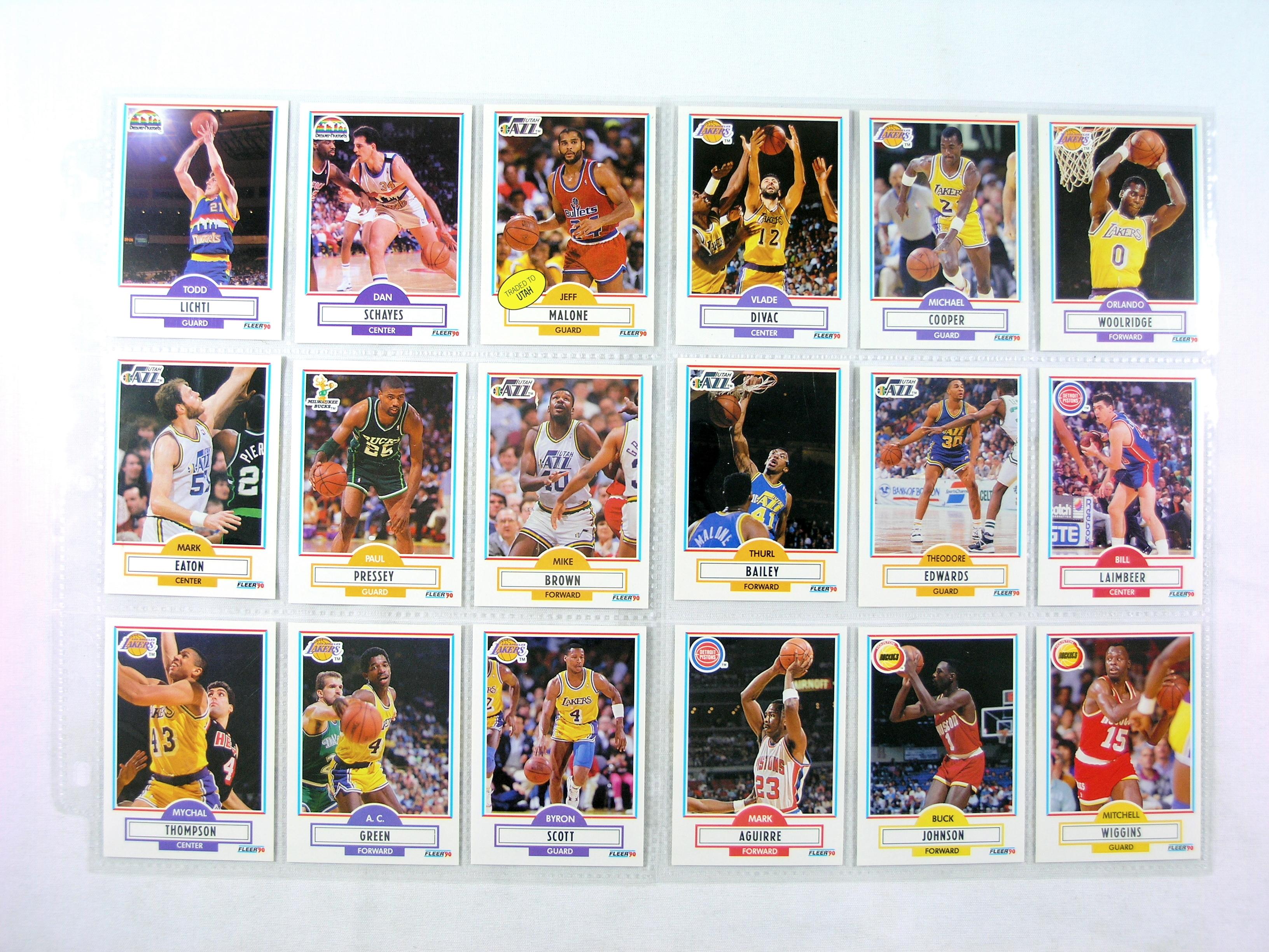 (139) 1990 Fleer Basketball Cards NM-Mint Conditions
