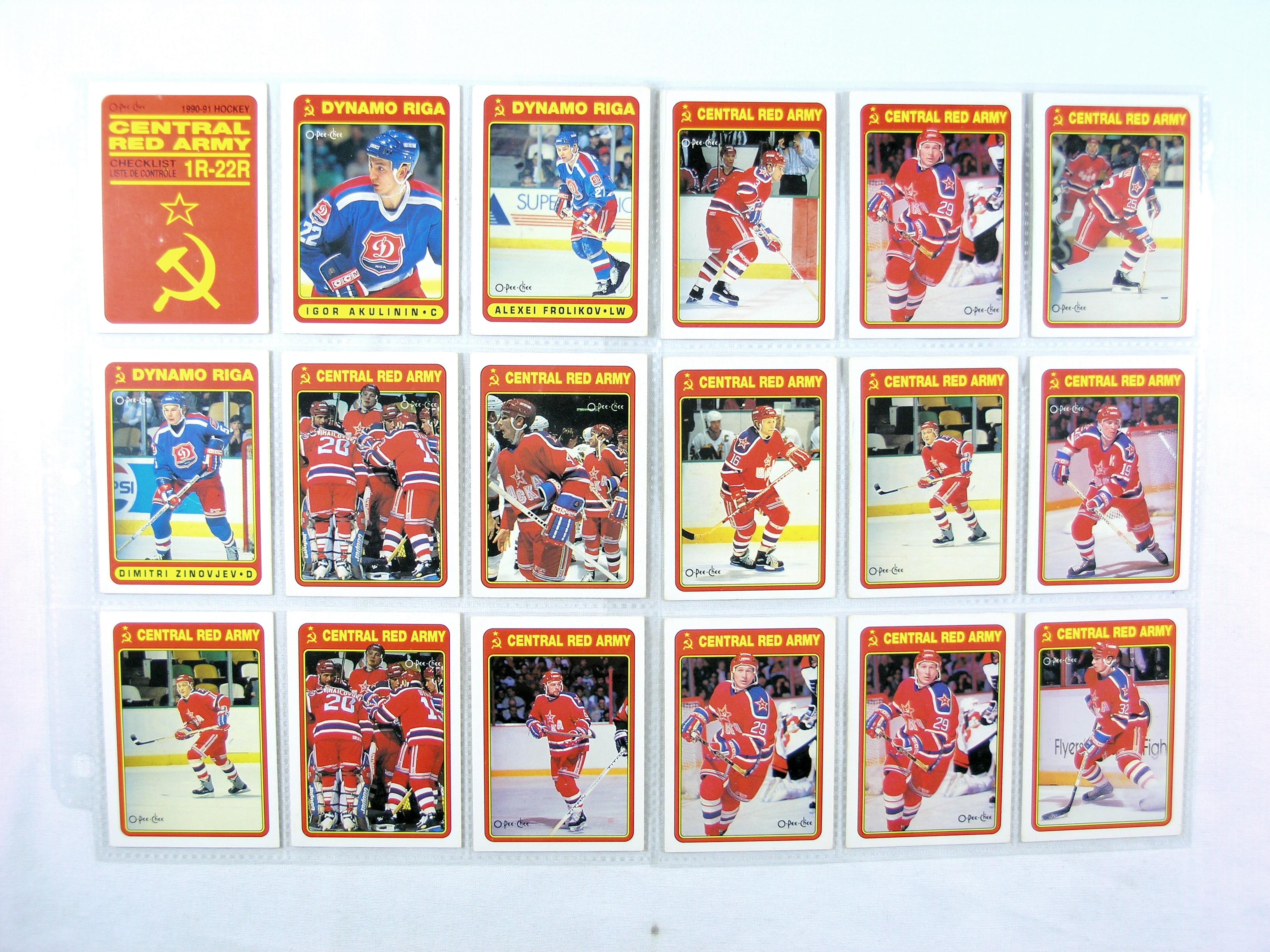 (123) 1990s O-Pee-Chee Hockey Cards. NM-Mint Conditions
