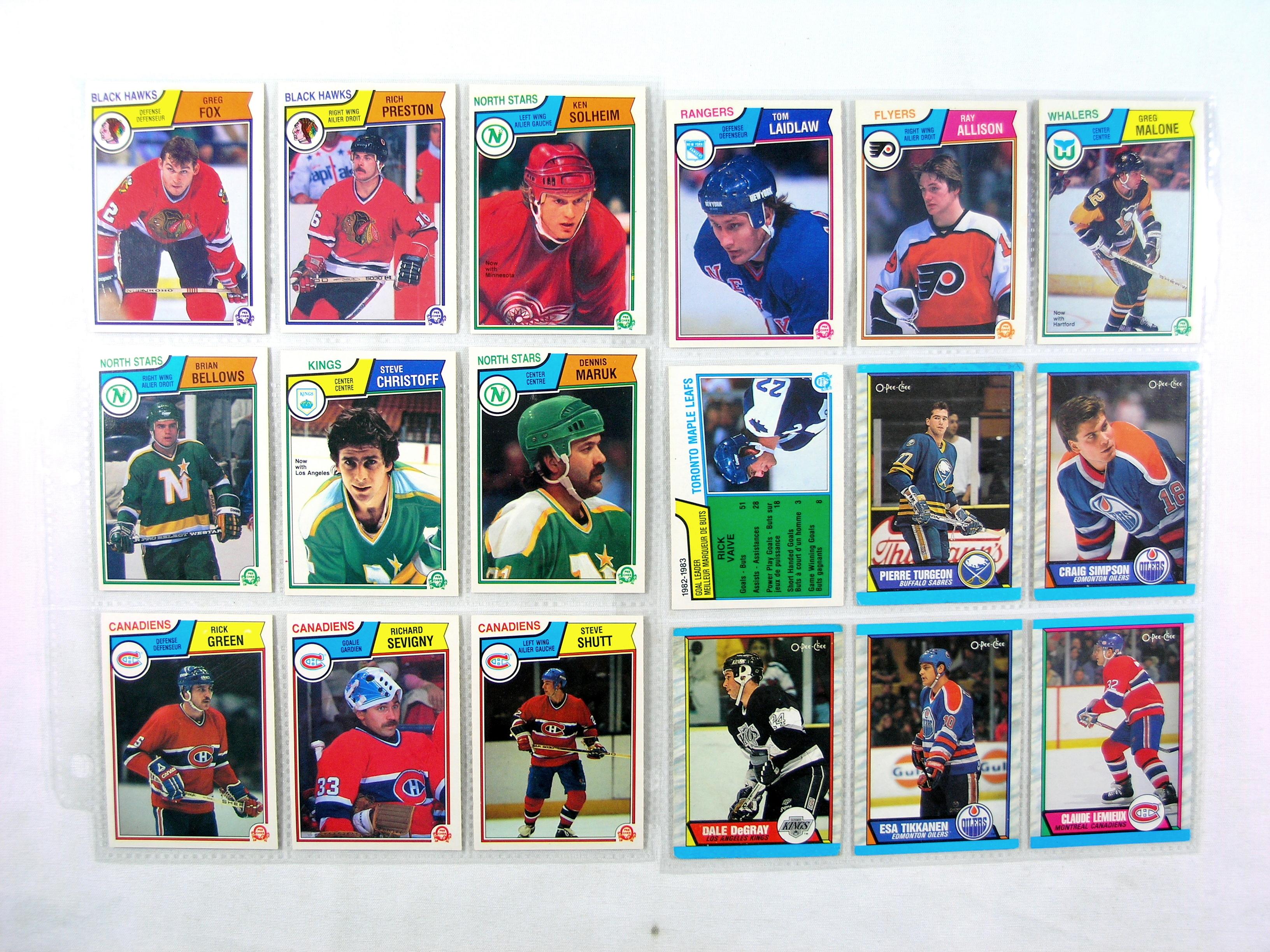 (123) 1990s O-Pee-Chee Hockey Cards. NM-Mint Conditions