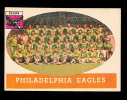 1958 Topps Football Card #109 Philadelphia Eagles Team Card