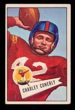 1952 Bowman Large Football Card #63 Charley Conerly New York Giants. (Short