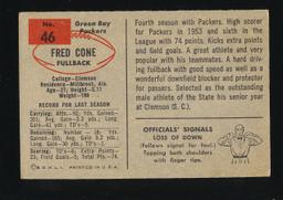 1954 Bowman Football Card #46 Fred Cone Green Bay Packers