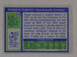 1972 Topps ROOKIE Football Card #34 Rookie Hall of Famer Roger Staubach Dal
