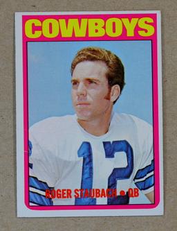 1972 Topps ROOKIE Football Card #34 Rookie Hall of Famer Roger Staubach Dal