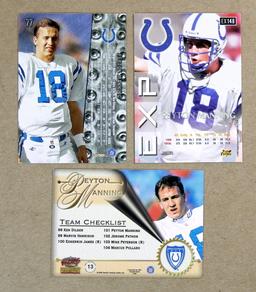 (5) 1999 (2nd Year) Peyton Manning Football Cards